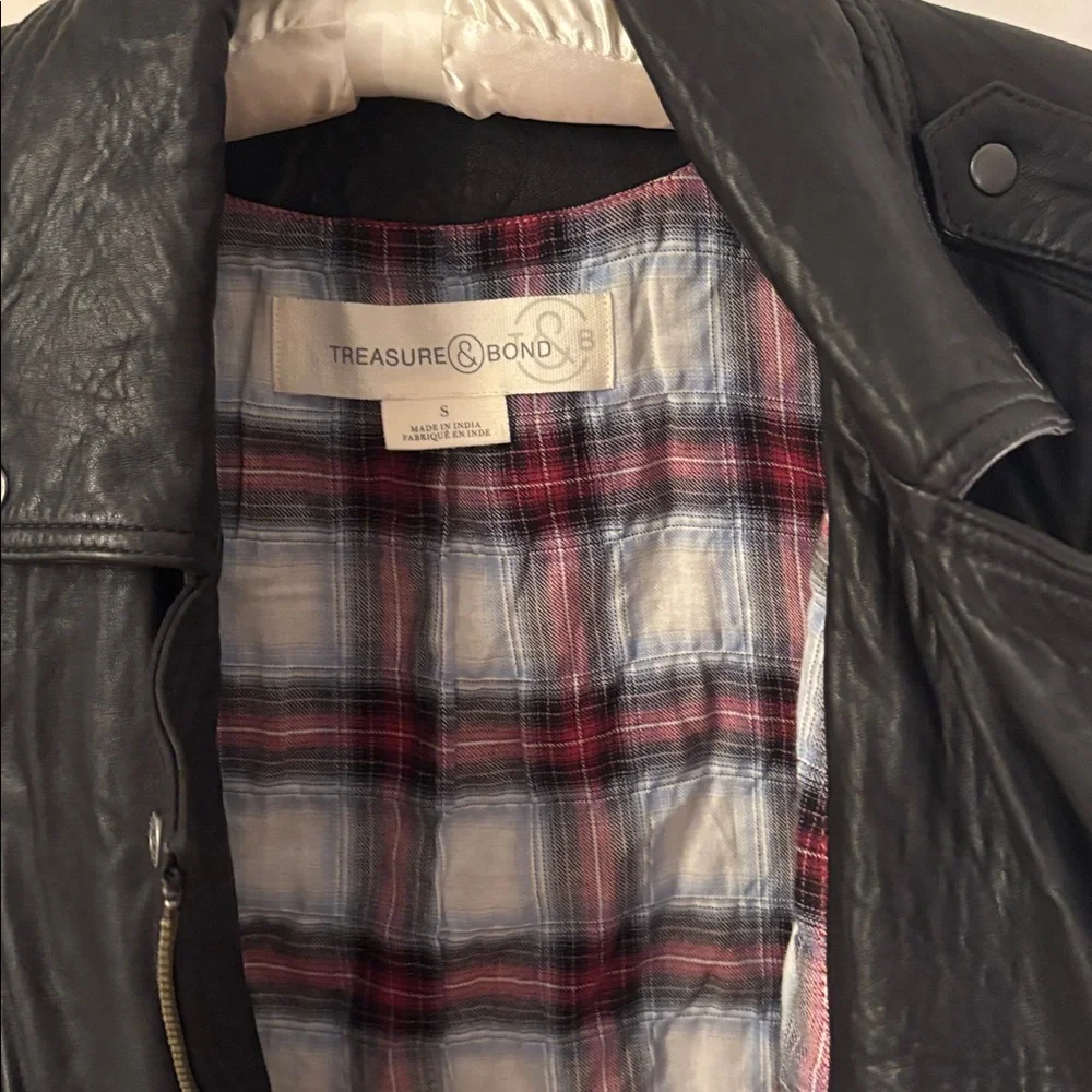 Treasure and Bond Black Leather Jacket - Small - Picture 3 of 3